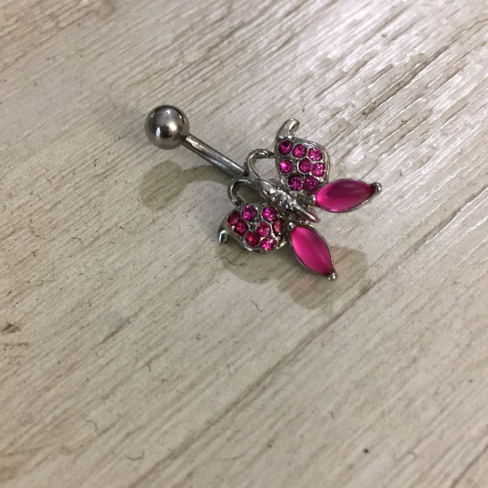 Butterfly belly ring